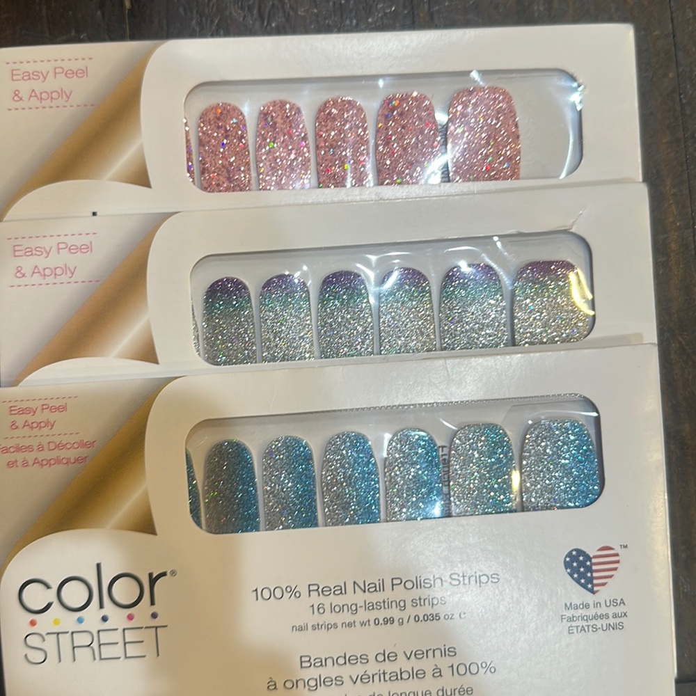 Color Street Retired Glitter Lot of 3 Sets